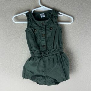 3/$10 Old Navy Military Green Romper Sz 0-3 months